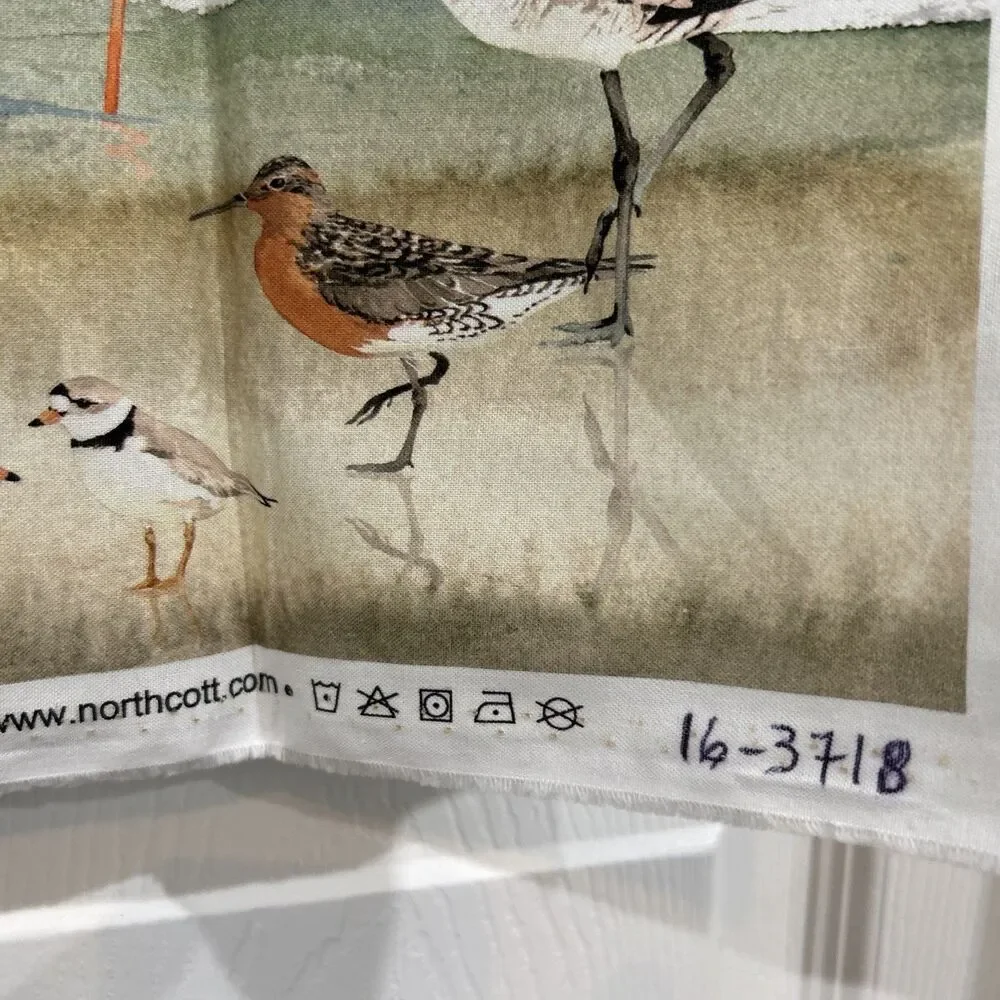 Shore Things Sea Birds Shells Lynnea Washburn Cotton Quilting Fabric Panel